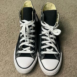 Black high top converse